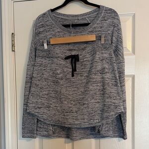 Athleta Heathered Gray Set (Sweatshirt and miniskirt). Size Medium